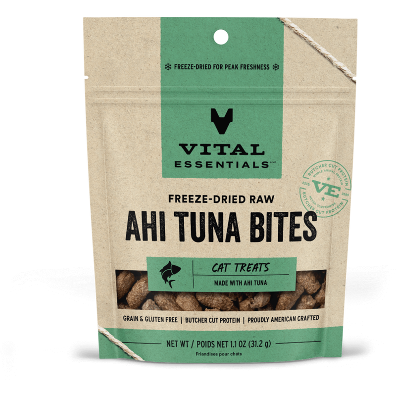 Vital Essentials® Freeze-Dried Ahi Tuna Bites Cat Treats, 1.1 oz