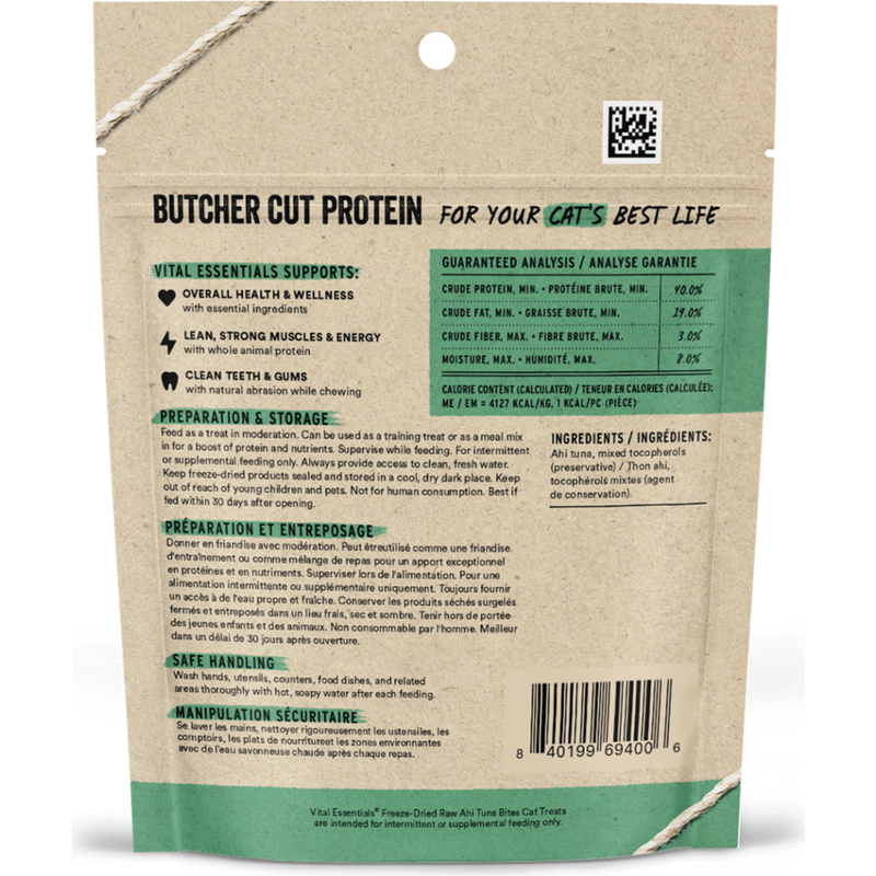 Vital Essentials® Freeze-Dried Ahi Tuna Bites Cat Treats, 1.1 oz