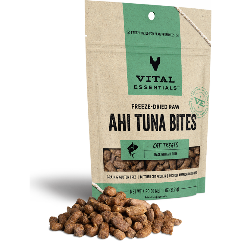 Vital Essentials® Freeze-Dried Ahi Tuna Bites Cat Treats, 1.1 oz